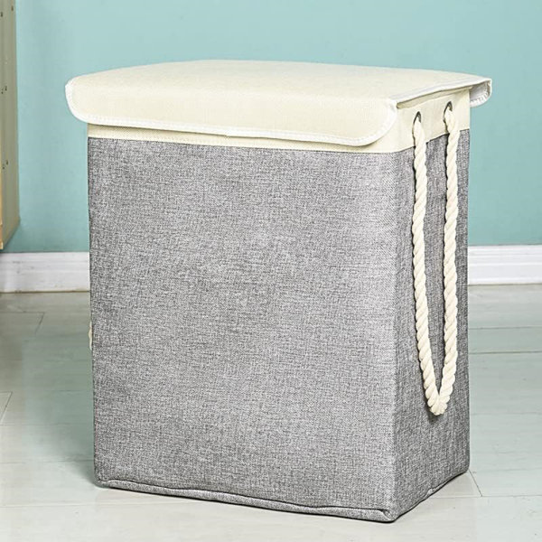 Breakwater Bay Canvas Laundry Basket with Handles Wayfair